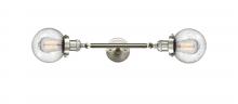 Innovations Lighting 208L-SN-G204-6-LED - Beacon - 2 Light - 6 inch - Brushed Satin Nickel - Adjustable Bath Vanity Light