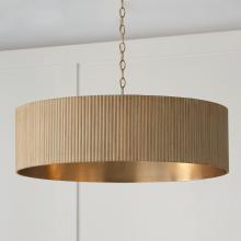 Capital 450741WS - 4-Light Chandelier in Matte Brass and Handcrafted Mango Wood in White Wash